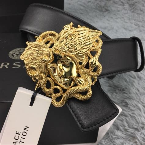 versace belt medusa medallion|Versace Medusa snake wings belt.